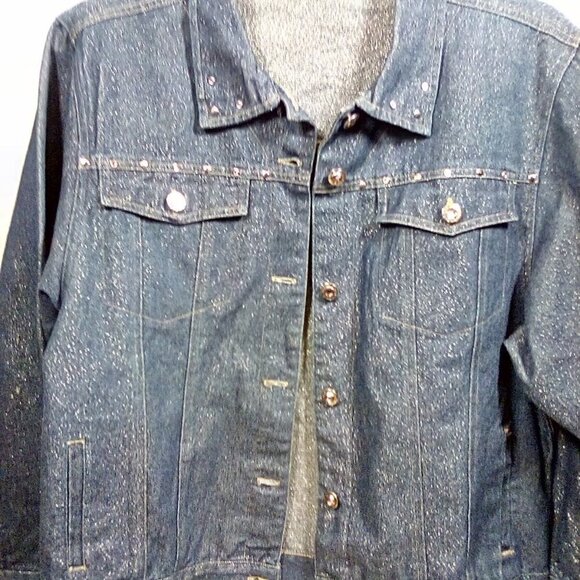 Sparkle Denim Jacket by Me and You SZ 18/20 - Picture 16 of 16